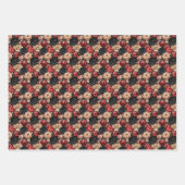 Lavish matish color Blume Red Marine Creme Geschenkpapier Set (Vorderseite)