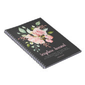 Lavish Pink Roses Personalisiert Scripting Journal Notizblock (Rechte Seite)