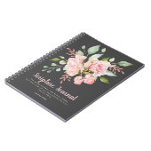Lavish Pink Roses Personalisiert Scripting Journal Notizblock (Linke Seite)