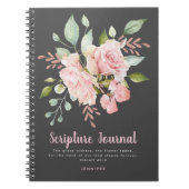 Lavish Pink Roses Personalisiert Scripting Journal Notizblock (Vorderseite)