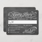 Lavish Scrolls Editable Color Wedding RSVP Card (Vorne/Hinten)