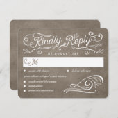 Lavish Scrolls Editable Color Wedding RSVP Card (Vorne/Hinten)