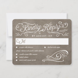 Lavish Scrolls Editable Color Wedding RSVP Card