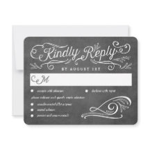 Lavish Scrolls Editable Color Wedding RSVP Card