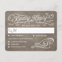 Lavish Scrolls Editable Color Wedding RSVP Card