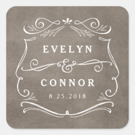 Lavish Scrolls Editable Color Wedding Sticker