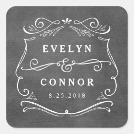 Lavish Scrolls Editable Color Wedding Sticker