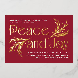Lavish Soirée Foil Company Business Holiday Card Folien Feiertagskarte
