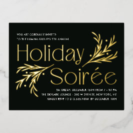 Lavish Soirée Foil Holiday Einladung Postkarte