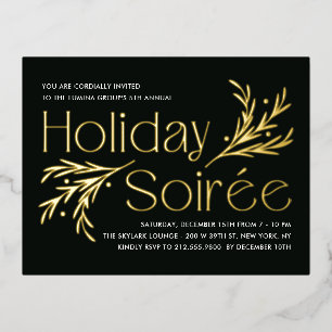 Lavish Soirée Foil Holiday Einladung Postkarte