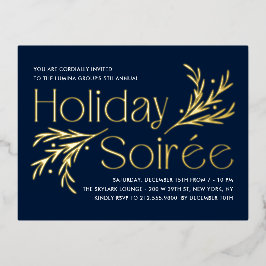 Lavish Soirée Foil Holiday Einladung Postkarte