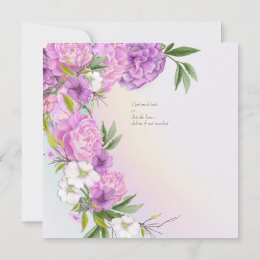 Lavish Wedding Einladung (Rückseite)