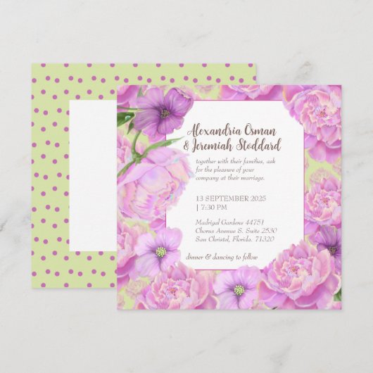 Lavish Wedding Einladung (Vorne/Hinten)