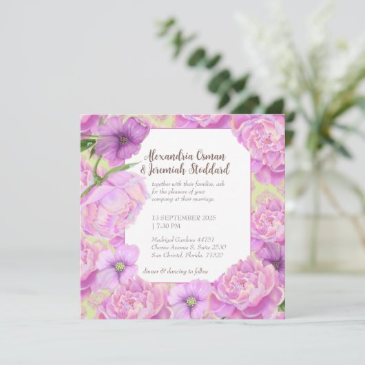 Lavish Wedding Einladung (Stehend Vorderseite)