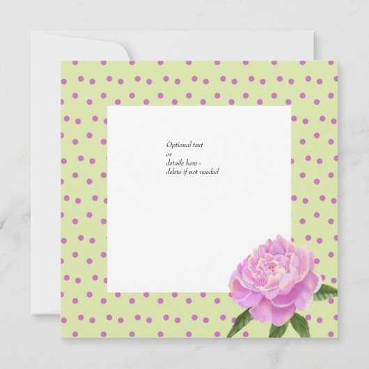 Lavish Wedding Einladung (Rückseite)