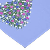 LavishishOn Blue Lila Pink White Christmas Tree Kurzer Tischläufer (Ecke)