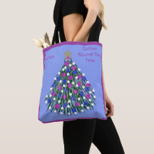 LavishishOn Blue Lila Pink White Christmas Tree