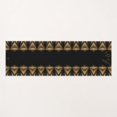 Lavishishon Monogram Black Piped Edging Yogamatte (Vorderseite (Horizontal))