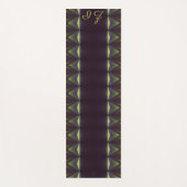 LavishishyOn Monogram Black Yellow Piped Edging Yogamatte (Vorderseite)