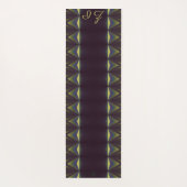 LavishishyOn Monogram Black Yellow Piped Edging Yogamatte (Rückseite)