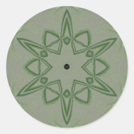 Lavishly On Green Celtic Knot Star Runder Aufkleber