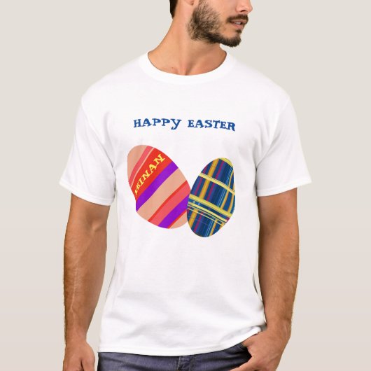 Lavishly On Monogram Happy Oaster Eggs T-Shirt (Vorderseite)