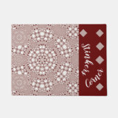 Lavishly On Stellar Gingham Red White Dog Cat Pet Fußmatte (Vorderseite)