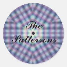 LavishlyOn Customizab Country Pink Blue Plaid Seal