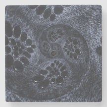 LavishlyOn Modern Blue Denim Paisley Swirl Bubble