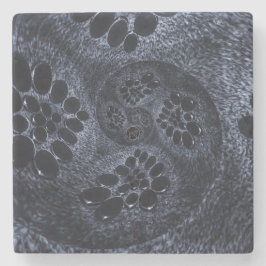 LavishlyOn Modern Blue Denim Paisley Swirl Bubble Steinuntersetzer