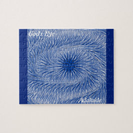 LavishlyOn Monogram Color Wash Blau Gottes Auge Puzzle