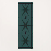 LavishlyOn Monogram Men Aqua Starfish Yogamatte (Vorderseite)
