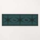 LavishlyOn Monogram Men Aqua Starfish Yogamatte (Vorderseite (Horizontal))