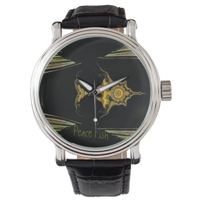 LavishlyOn Multi-Colore Peace Fish Watch Armbanduhr (Vorderseite)