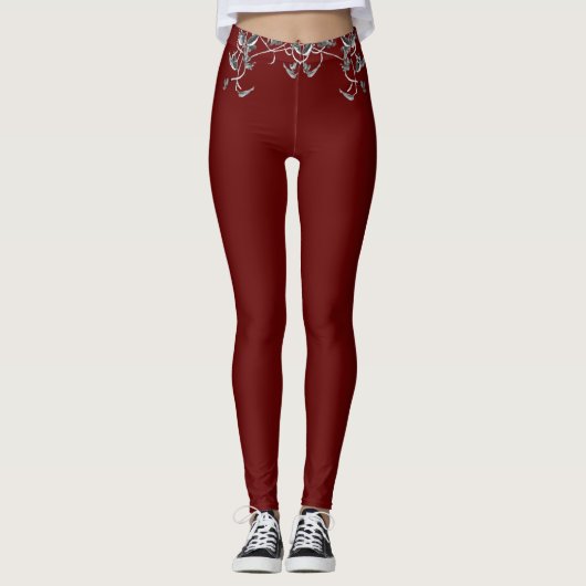 LavishyOn Layering Vines & Blätter Leggings (Vorderseite)