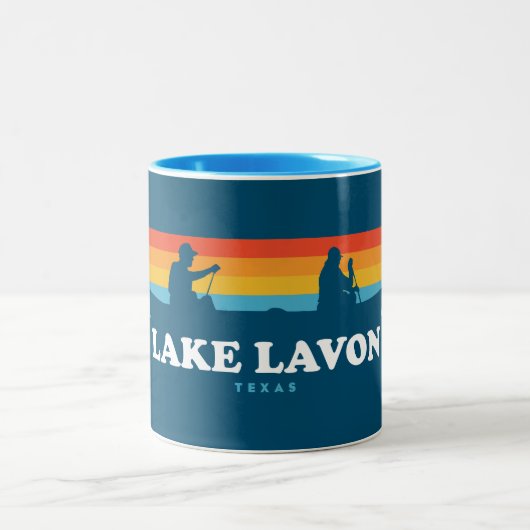 Lavon Texas Canoe Zweifarbige Tasse (Mittel)