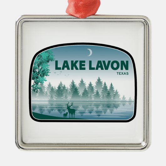 Lavon Texas Deer Ornament Aus Metall (Vorne)