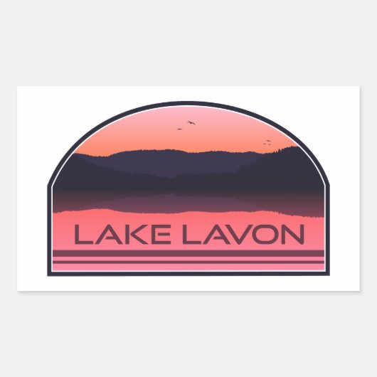 Lavon Texas Red Sunrise Lake Rechteckiger Aufkleber (Vorderseite)