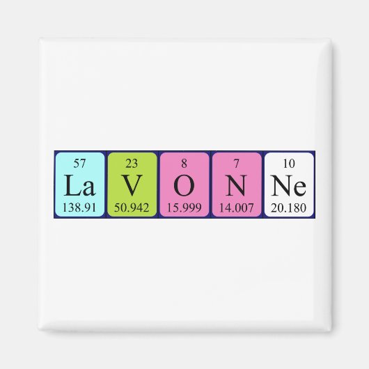 Lavonne Magnet für den periodischen Tabellennamen (Vorne)