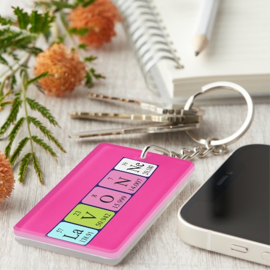 Lavonne - Periodenschlüsselring Schlüsselanhänger (Vorderseite rechts)