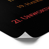 Law Attraction Black Emotion Guidance Scale Poster (Ecke)