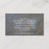Law Business Card - Gray Black Monogram Stylish Visitenkarte (Rückseite)
