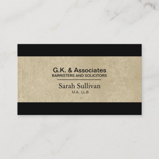 Law Business Card - Simple Texter Anwalt Visitenkarte (Vorderseite)