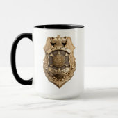 Law Enforcement Gold Abzeichen for Police Rentirem Tasse (Links)
