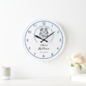 Law Enforcement Keepsake Thin Blue Line Große Wanduhr (Zuhause)