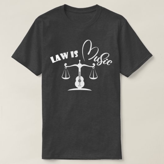 Law is Music Lawyers Judges Musicians Guitar Men W T-Shirt (Design vorne)