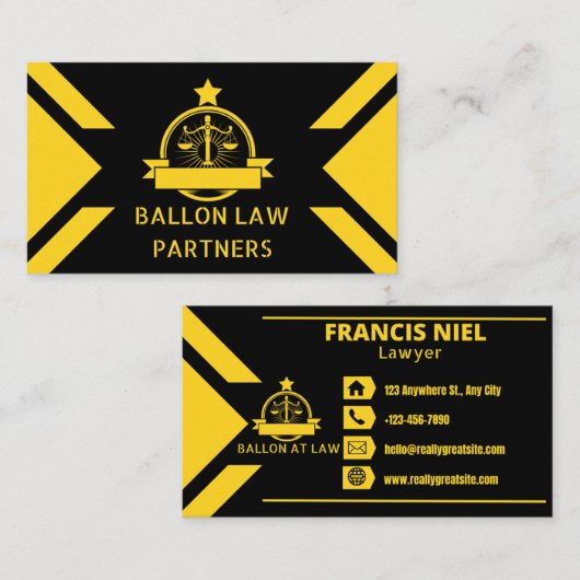 Law & Justice Advisor – broader and professional Visitenkarte (Vorne/Hinten)