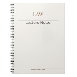 Law Notebook – Minimal Academic Edition Notizblock