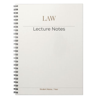 Law Notebook – Minimal Academic Edition Notizblock