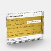 Law of Attraction Elegant Gold Abundance Check Fotoblock (Links)